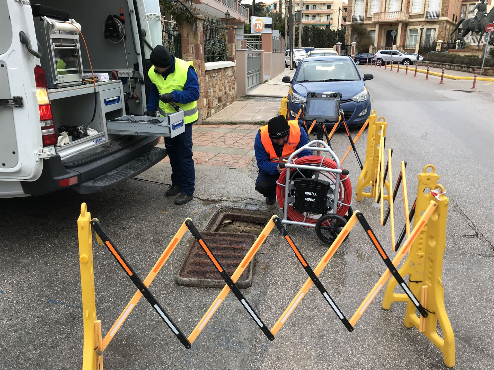 Ενδοσκόπηση δικτύων αποχέτευσης στην νήσο Χίο